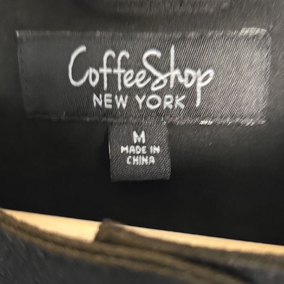 CoffeeShop Black Faux Suede Moto Jacket - Women's Size M - Picture 2 of 6